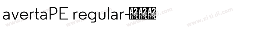 avertaPE regular字体转换